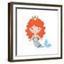 Mermaid Illustration-Svetlana Peskin-Framed Art Print