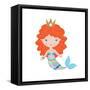 Mermaid Illustration-Svetlana Peskin-Framed Stretched Canvas