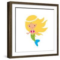 Mermaid Illustration-Svetlana Peskin-Framed Art Print