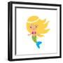 Mermaid Illustration-Svetlana Peskin-Framed Art Print