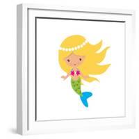 Mermaid Illustration-Svetlana Peskin-Framed Art Print