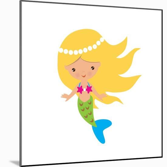 Mermaid Illustration-Svetlana Peskin-Mounted Art Print