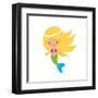 Mermaid Illustration-Svetlana Peskin-Framed Art Print