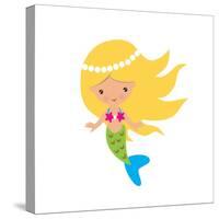 Mermaid Illustration-Svetlana Peskin-Stretched Canvas