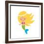 Mermaid Illustration-Svetlana Peskin-Framed Art Print