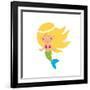 Mermaid Illustration-Svetlana Peskin-Framed Art Print