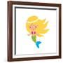 Mermaid Illustration-Svetlana Peskin-Framed Art Print