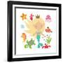 Mermaid Illustration-Svetlana Peskin-Framed Art Print