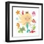 Mermaid Illustration-Svetlana Peskin-Framed Art Print