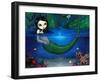 Mermaid in Her Grotto - Underwater Mermaid-Jasmine Becket-Griffith-Framed Art Print