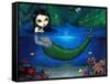 Mermaid in Her Grotto - Underwater Mermaid-Jasmine Becket-Griffith-Framed Stretched Canvas