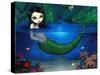 Mermaid in Her Grotto - Underwater Mermaid-Jasmine Becket-Griffith-Stretched Canvas