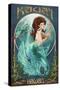 Mermaid - Kaua'i, Hawai'i-Lantern Press-Stretched Canvas