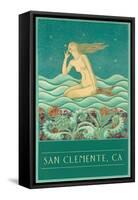Mermaid Listening to Stars, San Clemente, California-null-Framed Stretched Canvas