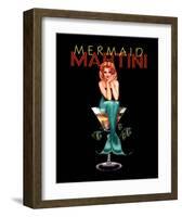 Mermaid Martini-Ralph Burch-Framed Art Print