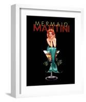 Mermaid Martini-Ralph Burch-Framed Art Print