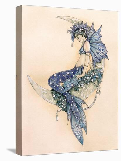 Mermaid Moon-Linda Ravenscroft-Stretched Canvas