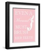 Mermaid Must Brush-Taylor Greene-Framed Art Print