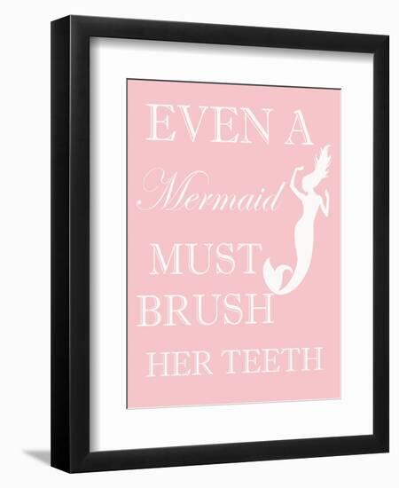 Mermaid Must Brush-Taylor Greene-Framed Art Print