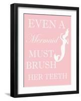 Mermaid Must Brush-Taylor Greene-Framed Art Print