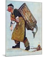 "Mermaid" or "Lobsterman", August 20,1955-Norman Rockwell-Mounted Premium Giclee Print