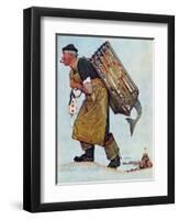 "Mermaid" or "Lobsterman", August 20,1955-Norman Rockwell-Framed Premium Giclee Print