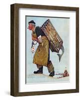 "Mermaid" or "Lobsterman", August 20,1955-Norman Rockwell-Framed Giclee Print