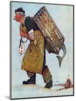 "Mermaid" or "Lobsterman", August 20,1955-Norman Rockwell-Mounted Giclee Print