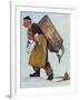 "Mermaid" or "Lobsterman", August 20,1955-Norman Rockwell-Framed Giclee Print