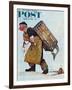 "Mermaid" or "Lobsterman" Saturday Evening Post Cover, August 20,1955-Norman Rockwell-Framed Giclee Print