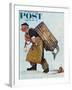 "Mermaid" or "Lobsterman" Saturday Evening Post Cover, August 20,1955-Norman Rockwell-Framed Giclee Print