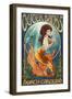 Mermaid - Outer Banks, North Carolina-Lantern Press-Framed Art Print