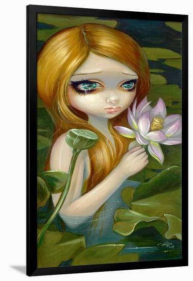 Mermaid Picking Lotus Blossoms-Jasmine Becket-Griffith-Framed Art Print