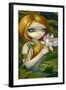 Mermaid Picking Lotus Blossoms-Jasmine Becket-Griffith-Framed Art Print