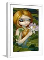 Mermaid Picking Lotus Blossoms-Jasmine Becket-Griffith-Framed Art Print