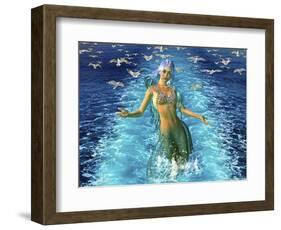 Mermaid Play-Ata Alishahi-Framed Giclee Print