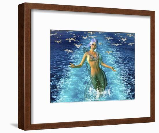 Mermaid Play-Ata Alishahi-Framed Giclee Print