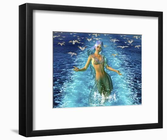 Mermaid Play-Ata Alishahi-Framed Giclee Print