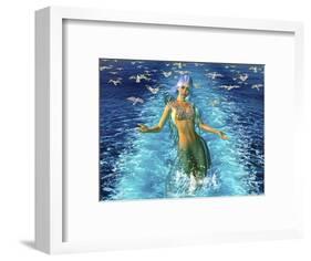 Mermaid Play-Ata Alishahi-Framed Giclee Print