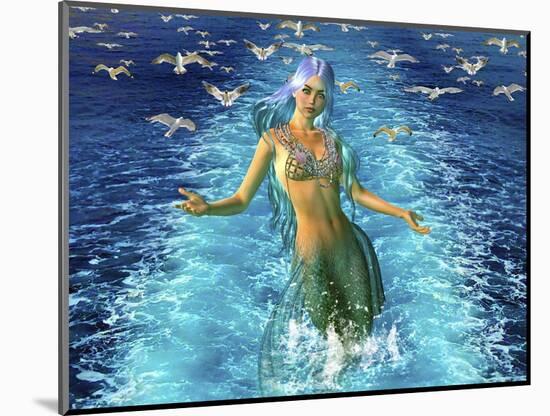 Mermaid Play-Ata Alishahi-Mounted Giclee Print