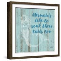 Mermaid Saying II-Julie DeRice-Framed Art Print