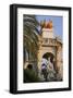 Mermaid sculpture on a fountain in the Parc de la Ciutadella in Barcelona, Catalonia, Spain-null-Framed Art Print