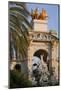 Mermaid sculpture on a fountain in the Parc de la Ciutadella in Barcelona, Catalonia, Spain-null-Mounted Art Print