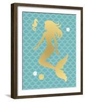 Mermaid Seahorse-Sasha Blake-Framed Giclee Print