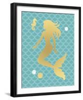 Mermaid Seahorse-Sasha Blake-Framed Giclee Print