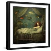 Mermaid Slumber-Sasha-Framed Giclee Print