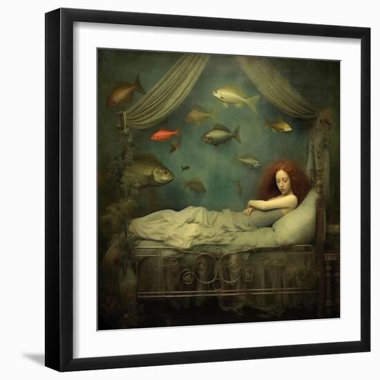 Mermaid Slumber-Sasha-Framed Giclee Print