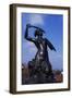 Mermaid Statue, Symbol of Warsaw Since 1855, Bronze Sculpture by Konstanty Hegel, Warsaw, Poland-null-Framed Giclee Print