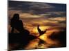 Mermaid Sunset-Julie Fain-Mounted Art Print