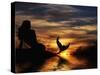 Mermaid Sunset-Julie Fain-Stretched Canvas